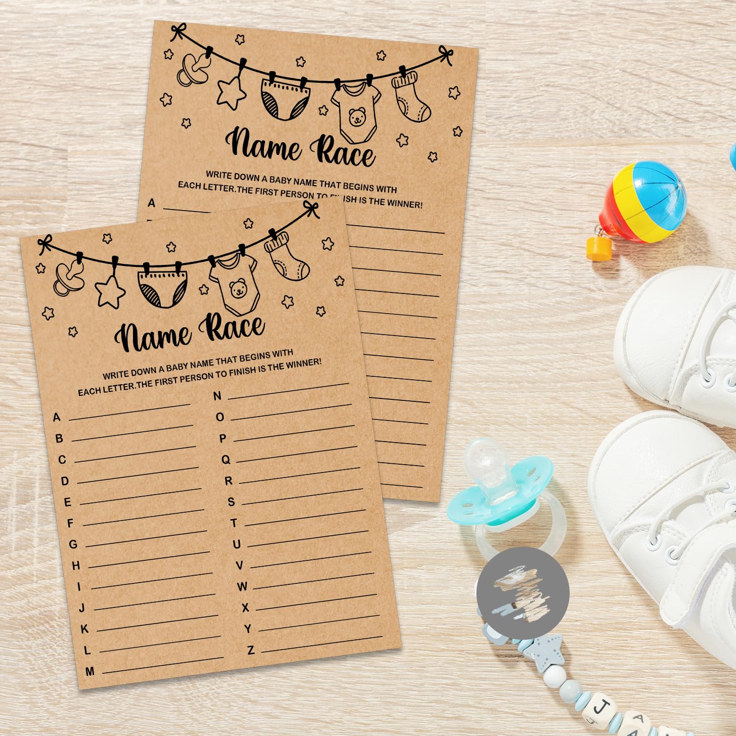Baby Shower Game, Name Race Game Cards, Baby Shower Party Games Supplies & Activities, Baby Shower Decorations, Baby Shower Idea